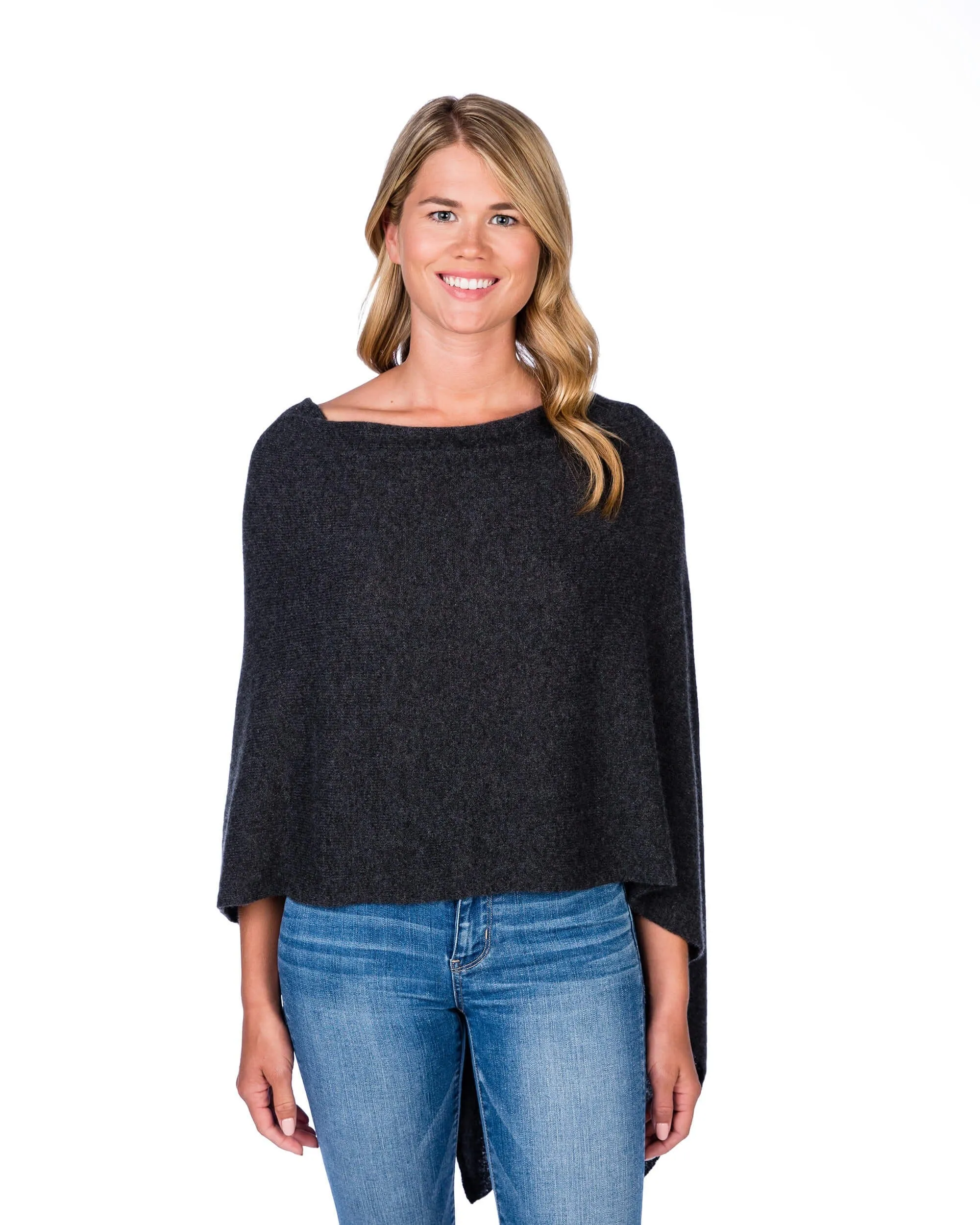 100% Cashmere Dress Topper Poncho