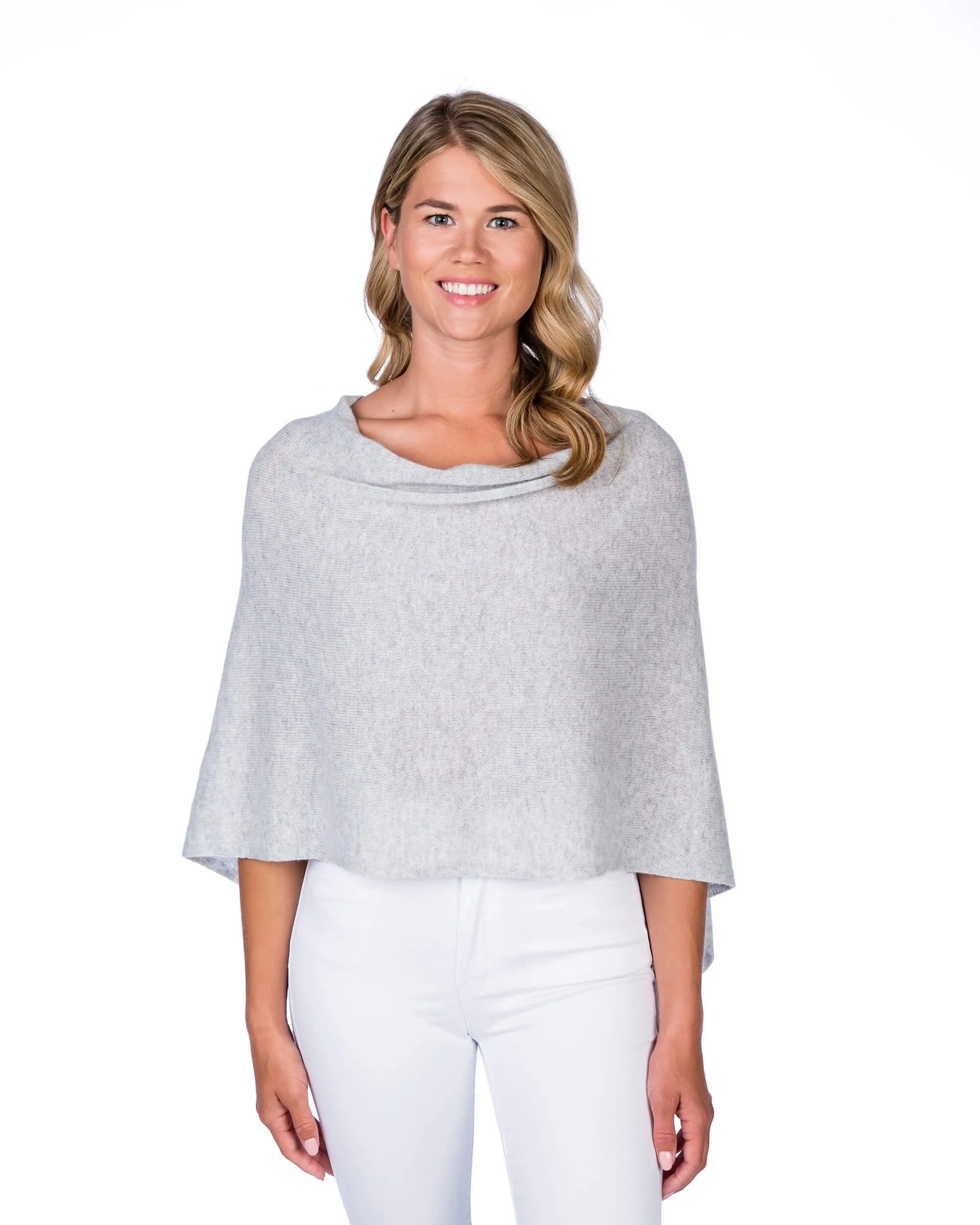 100% Cashmere Dress Topper Poncho