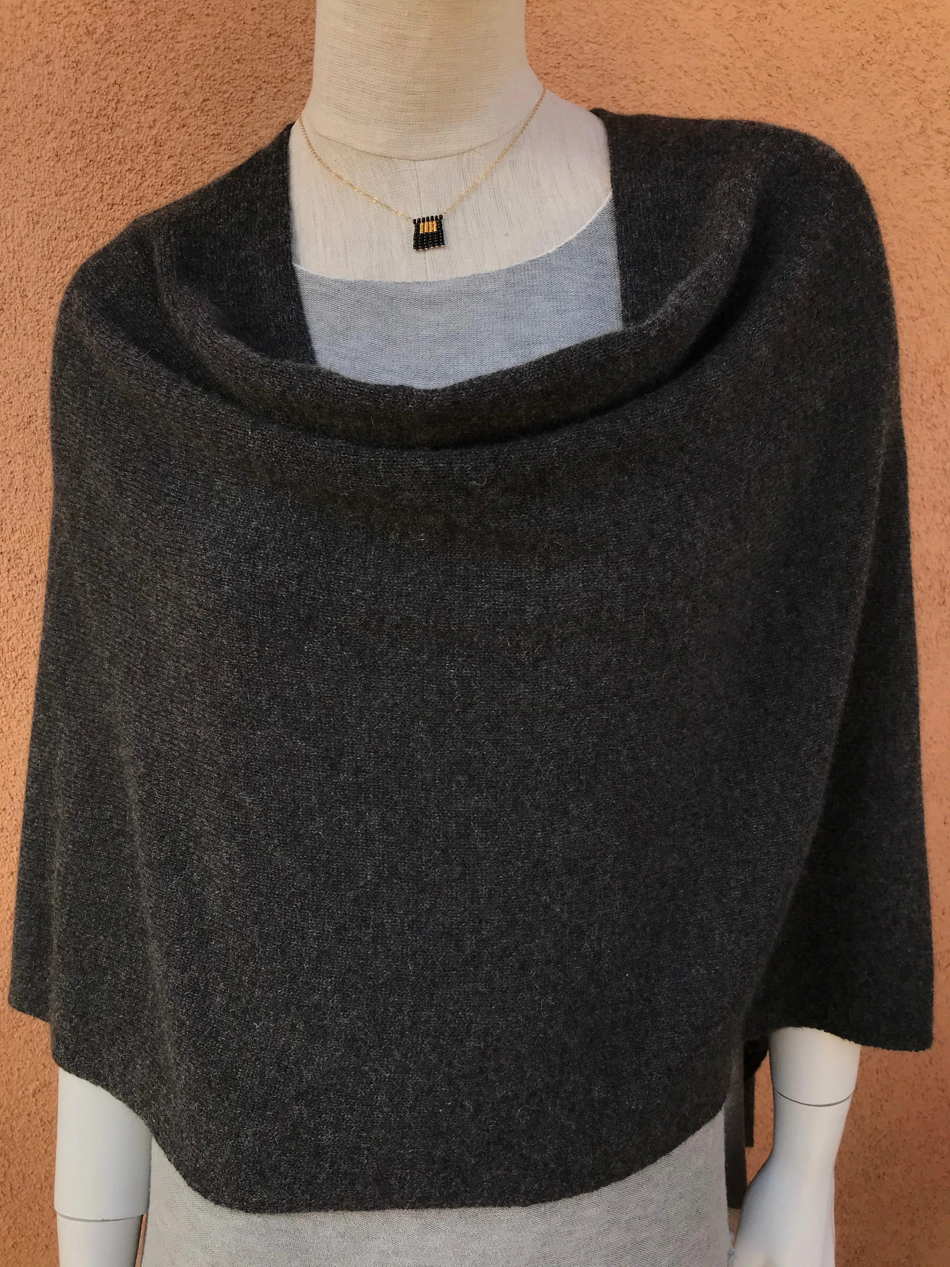100% Cashmere Dress Topper Poncho