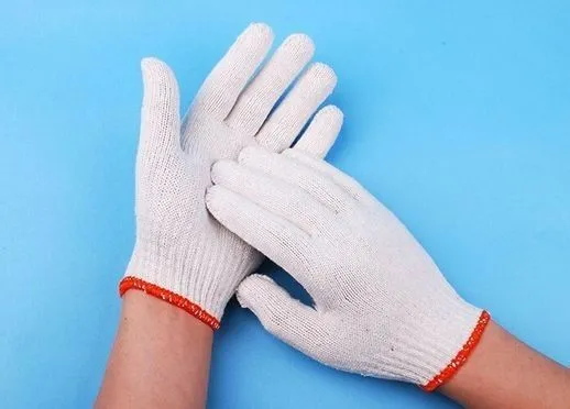 72 Pairs /144Pcs White Red Work Poly/Cotton General Purpose Elastic Yarn Gloves
