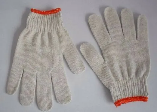 72 Pairs /144Pcs White Red Work Poly/Cotton General Purpose Elastic Yarn Gloves