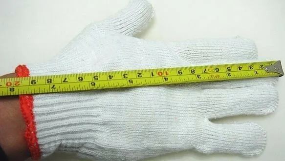 72 Pairs /144Pcs White Red Work Poly/Cotton General Purpose Elastic Yarn Gloves