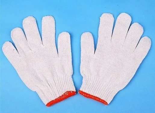 72 Pairs /144Pcs White Red Work Poly/Cotton General Purpose Elastic Yarn Gloves