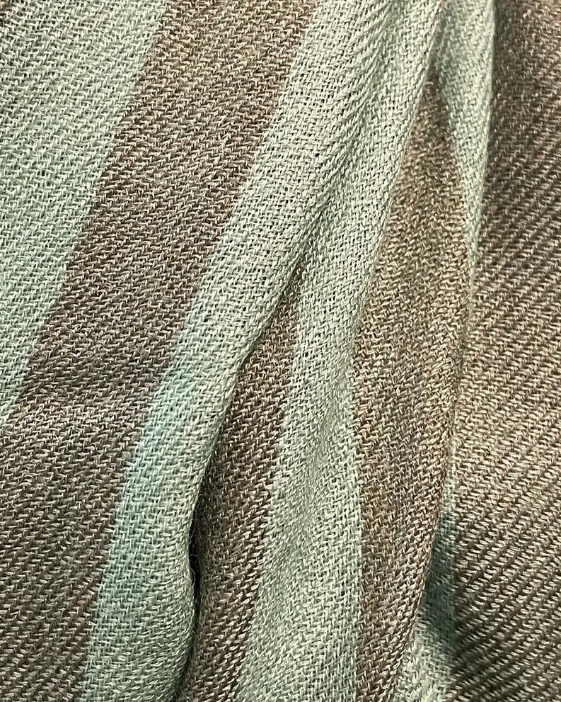 Aqua green striped scarf