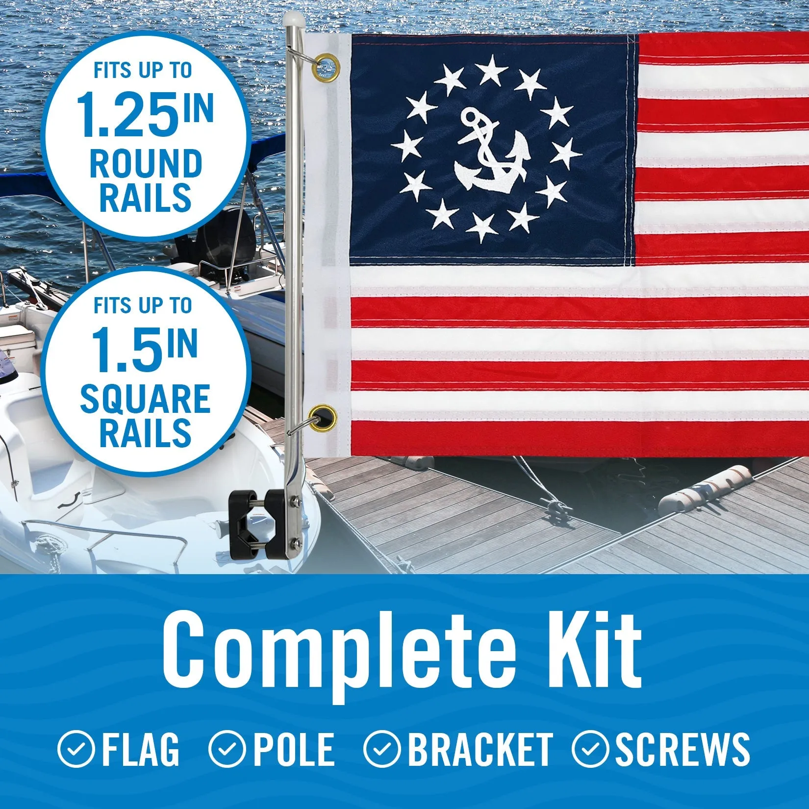 Better Boat Anchor Boat Flag Yacht Ensign