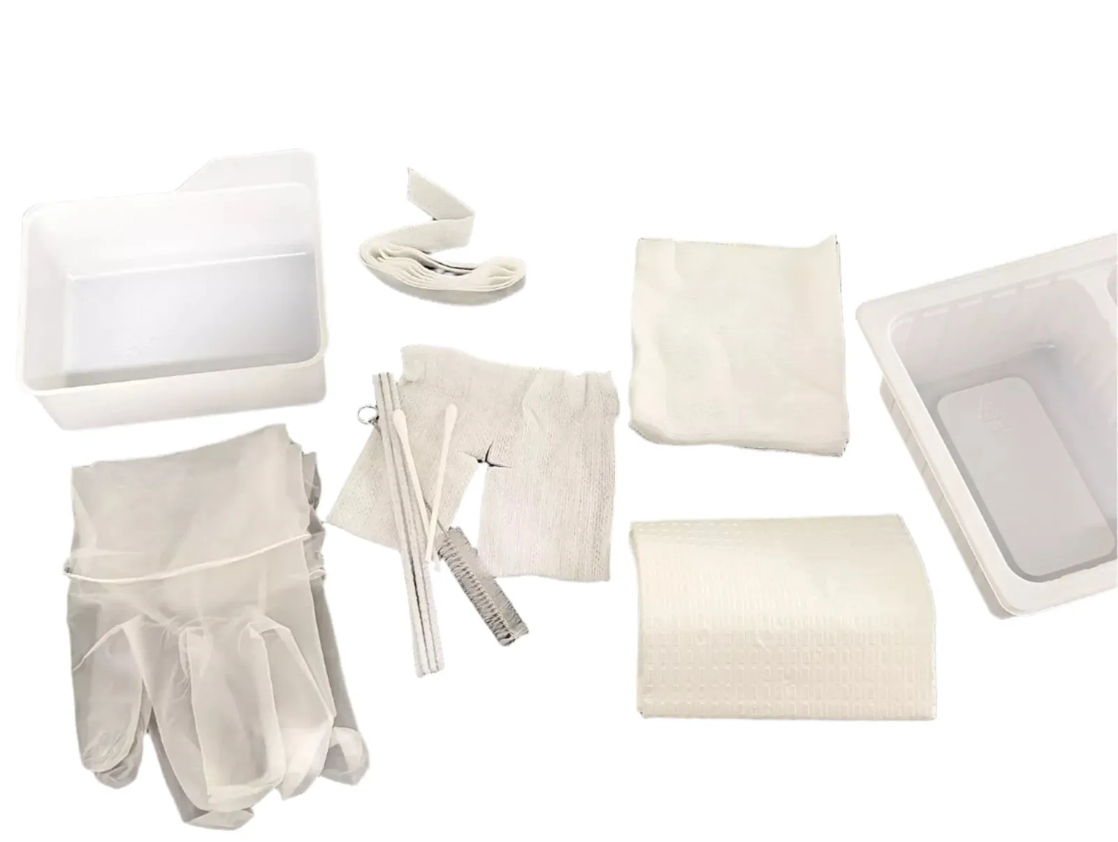 Cardinal Health Essentials™ Tracheostomy Care Tray with PVC Powder-Free Gloves