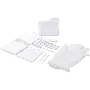 Cardinal Health Essentials™ Tracheostomy Care Tray with PVC Powder-Free Gloves