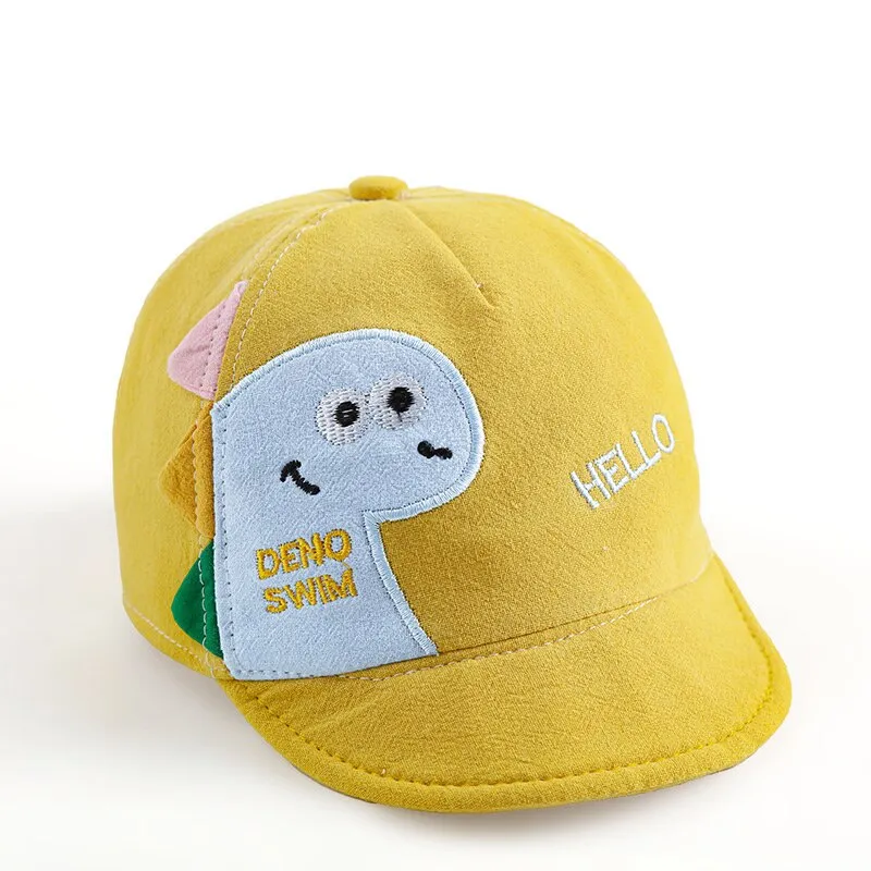 Cartoon Baby Baseball Cap Cute Dinosaur Letter Kids Baby Girl Boy Sun Hat Spring Summer Children Toddler Beach Hat