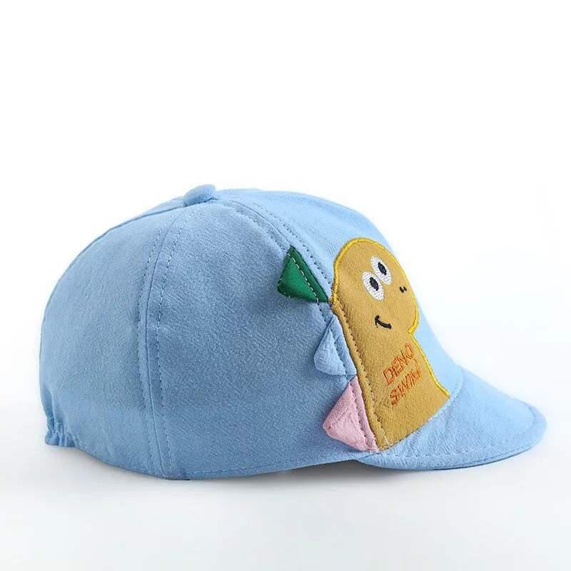 Cartoon Baby Baseball Cap Cute Dinosaur Letter Kids Baby Girl Boy Sun Hat Spring Summer Children Toddler Beach Hat