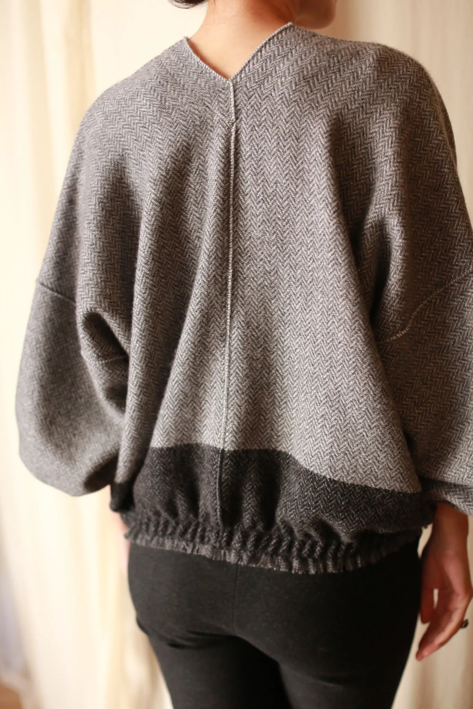 Cashmere House Cardi | Grey Colorblock