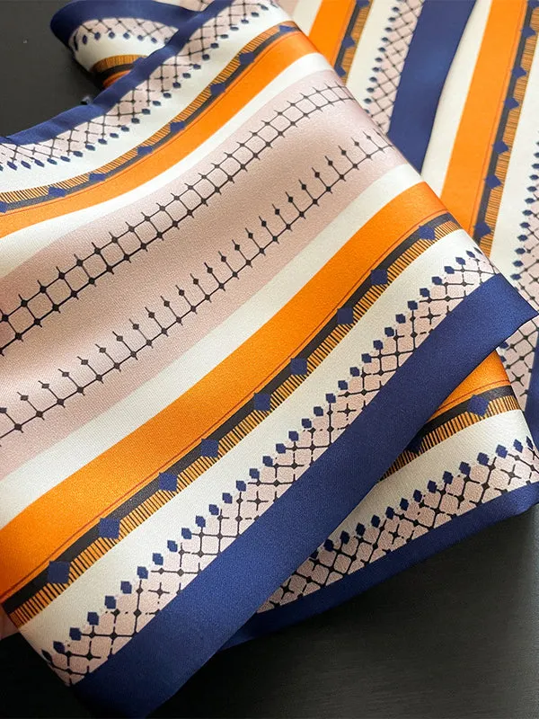 Contrast Color Striped Scarf