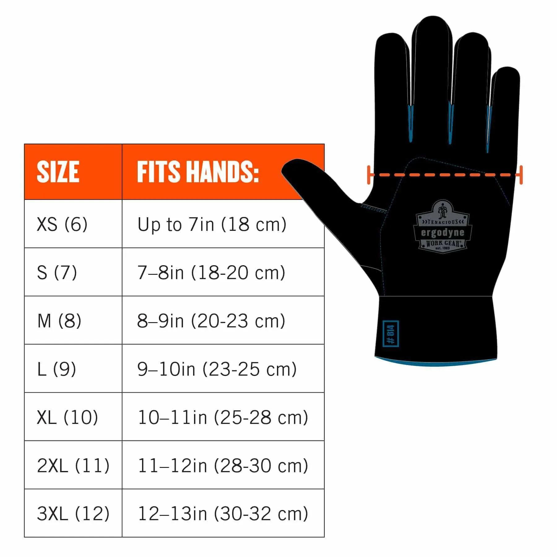 Ergodyne 17936 7501-CASE 2XL Gray Coated Waterproof Winter Gloves 144-Pair