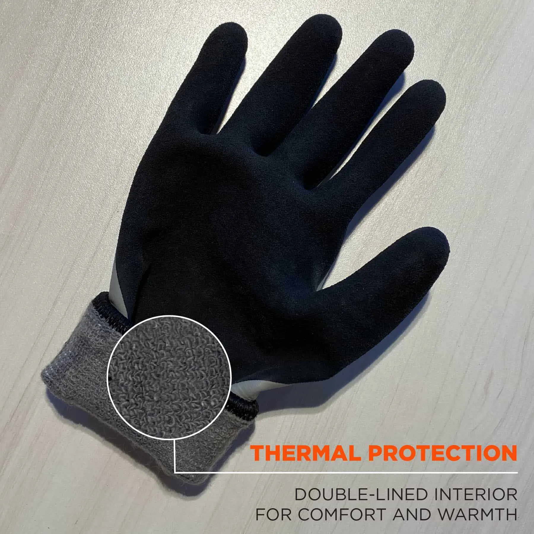 Ergodyne 17936 7501-CASE 2XL Gray Coated Waterproof Winter Gloves 144-Pair