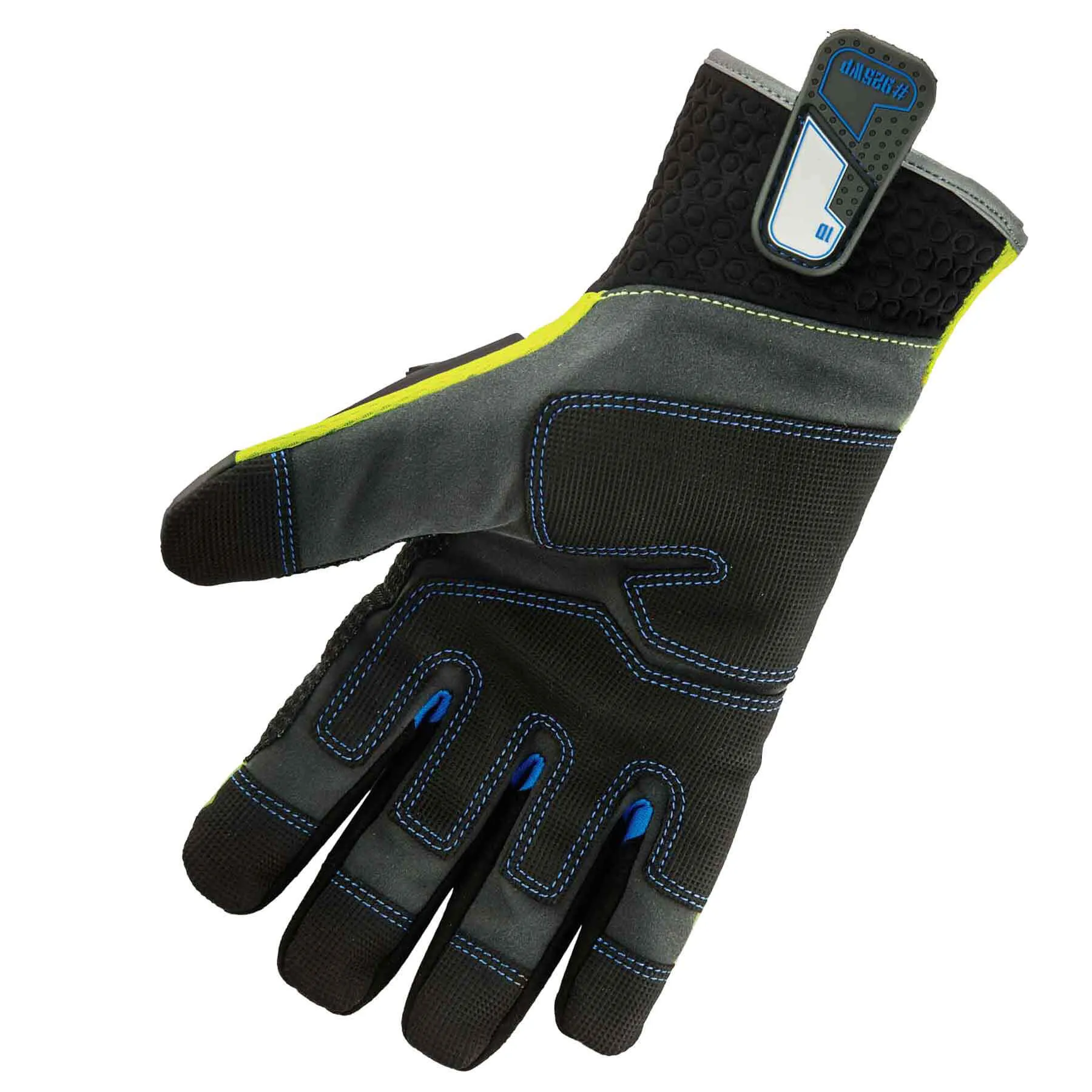 Ergodyne 18103 ProFlex 925WP Dorsal Impact-Reducing   Thermal WP Gloves, Medium, HV Lime
