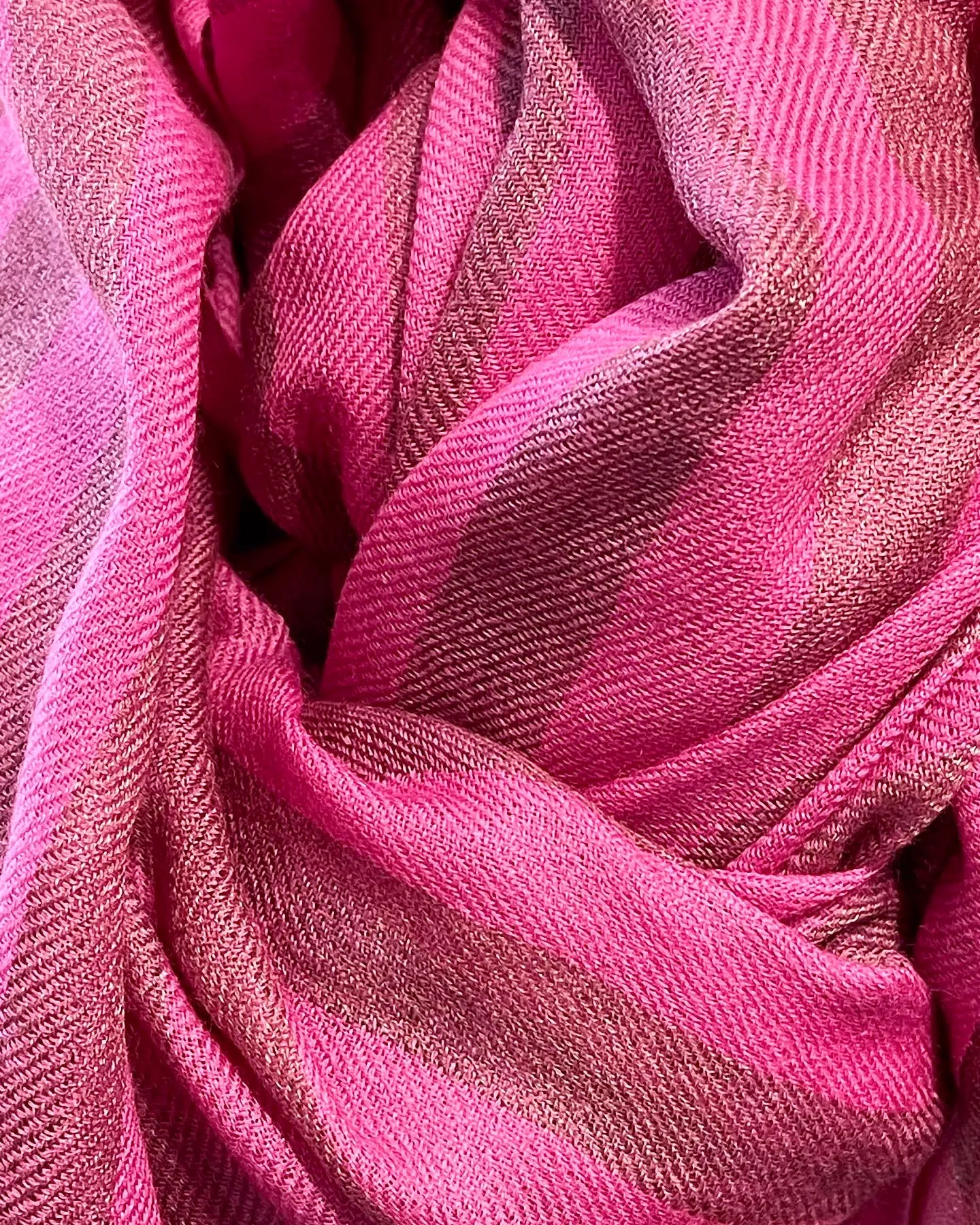 Fuchsia striped scarf