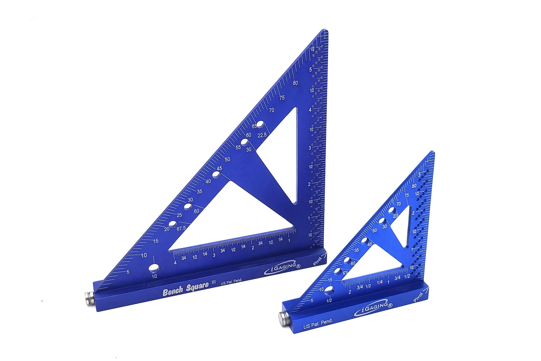 iGaging 3" and 6" 2 Piece Bench Square Set Anodized Aluminum