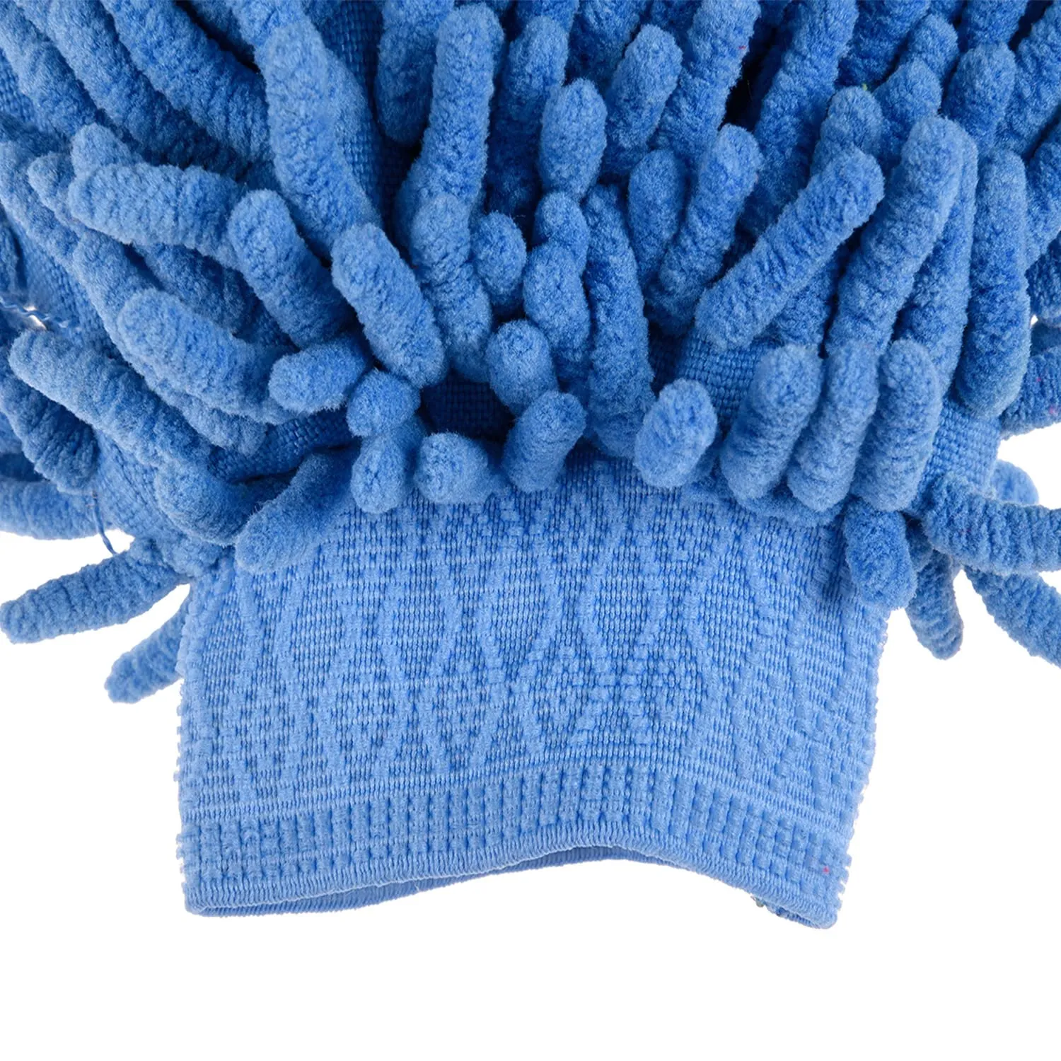 Kuber Industries Chenille Mitts|Microfiber Cleaning Gloves|Inside Waterproof Cloth Gloves|100 Gram Weighted Hand Duster|Chenille Gloves for Car|Glass|Pack of 2 (Blue & Dark Pink)