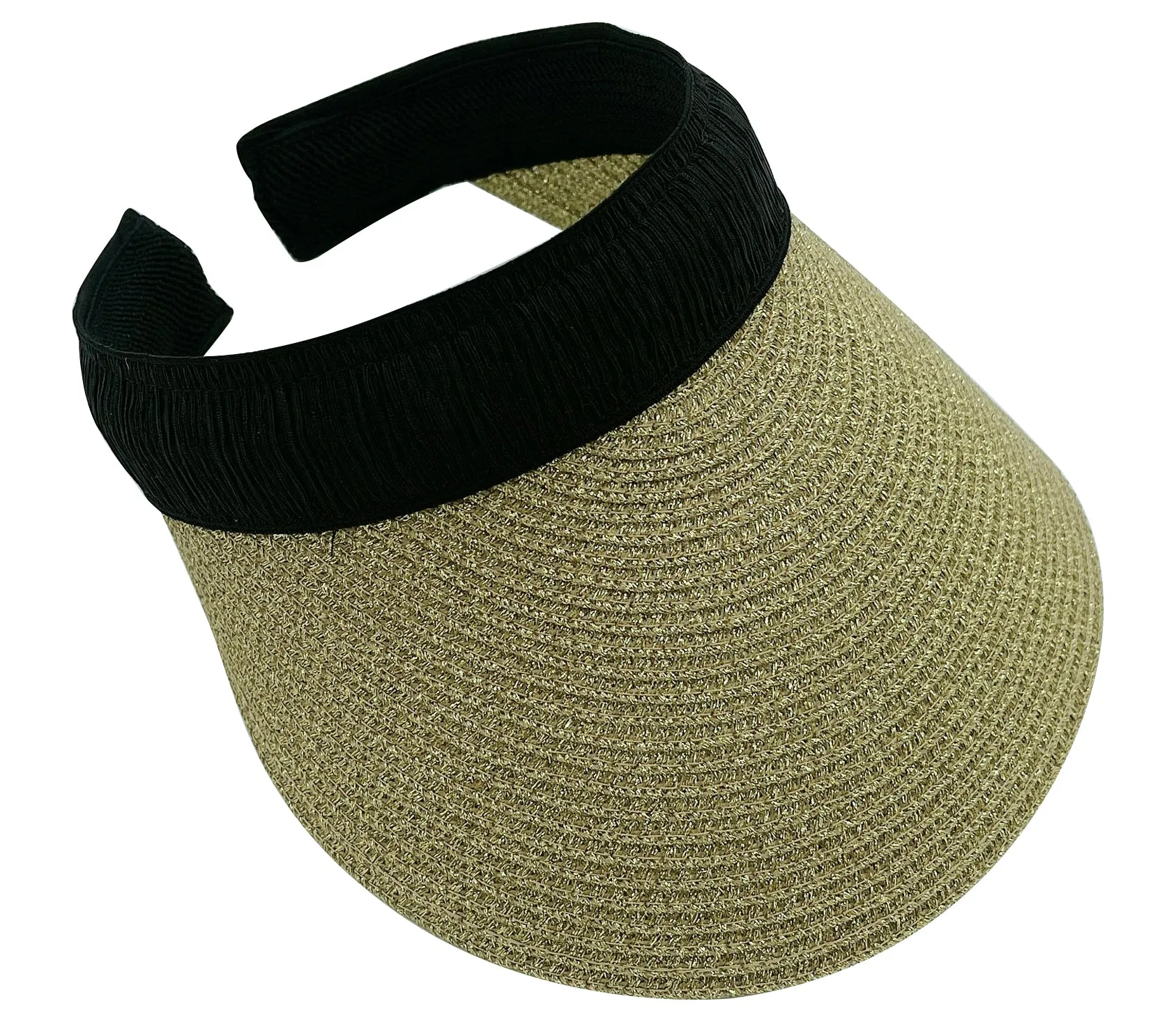 Metallic Straw Sun Visor