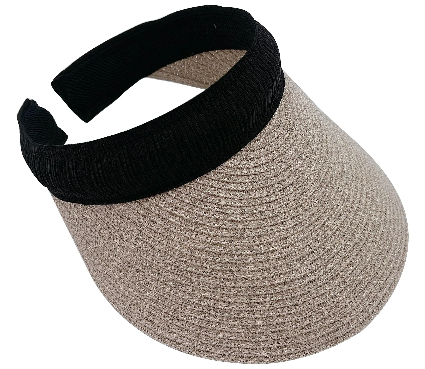 Metallic Straw Sun Visor