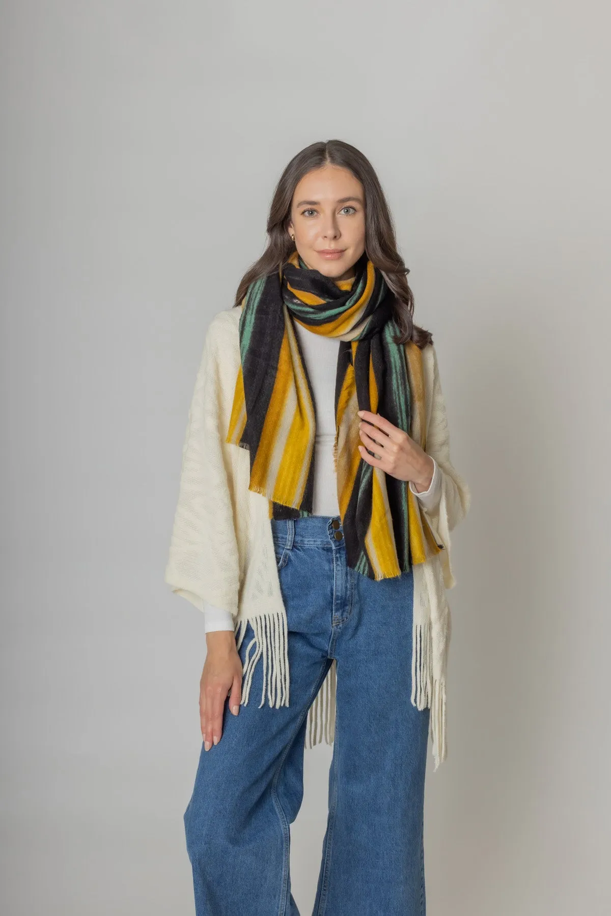 Multi Color Striped Scarf