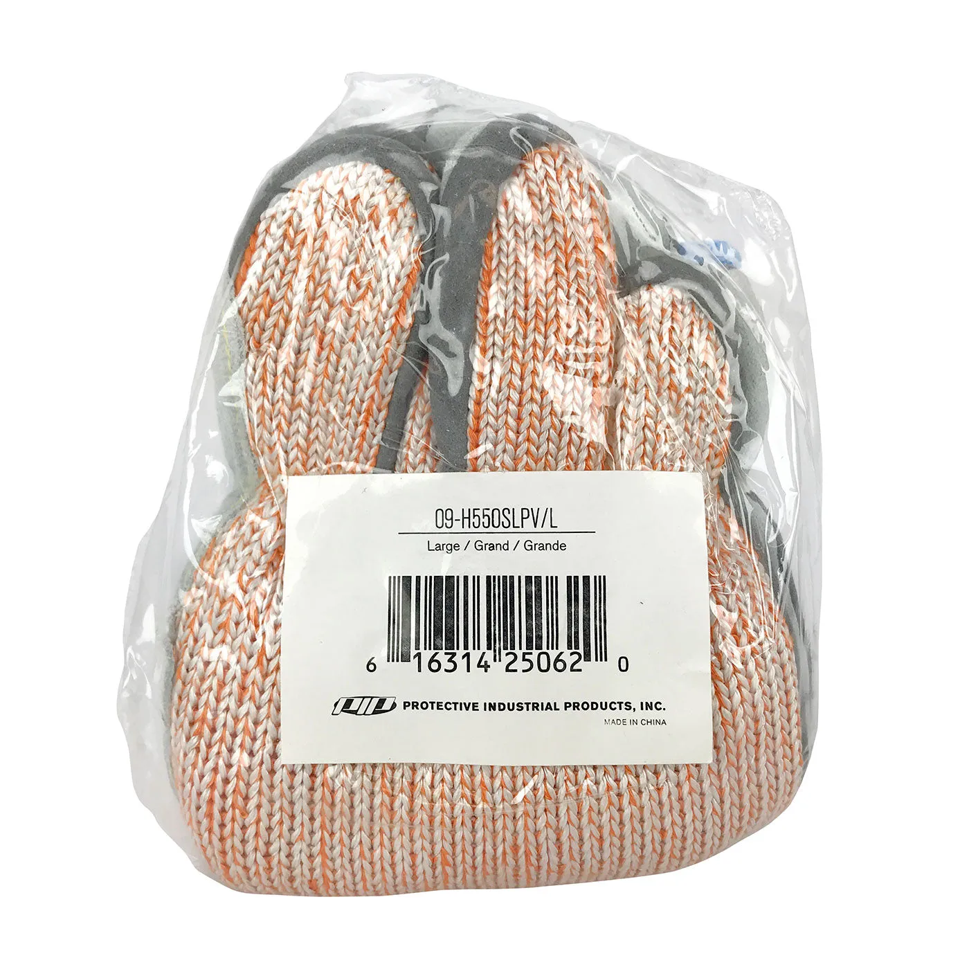 PIP 09-H550SLPV Scrap King Seamless Knit PolyKor Blended with Split Cowhide Leather Palm and Aramid Stitching Safety Glove (One Dozen)